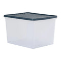 Pack of 3 - 50 Litre A4 Lever Arch Archiving File Clear Storage Boxes with Lids Wham Storage