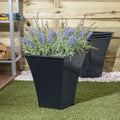 Pack of 2 - Metallica 28cm Square Plant Pot Wham Storage
