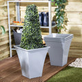 Pack of 2 - Metallica 28cm Square Plant Pot Wham Storage