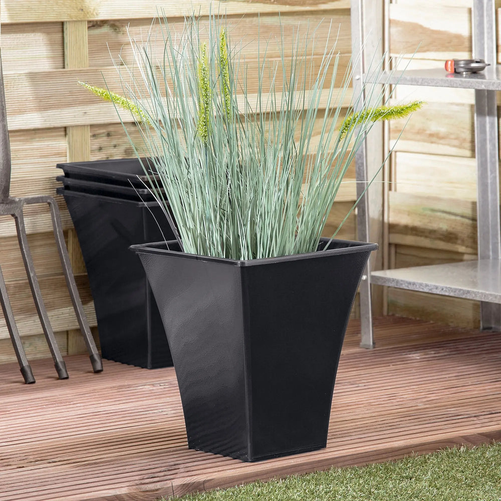 Pack of 2 - Metallica 23cm Square Plant Pot Wham Storage