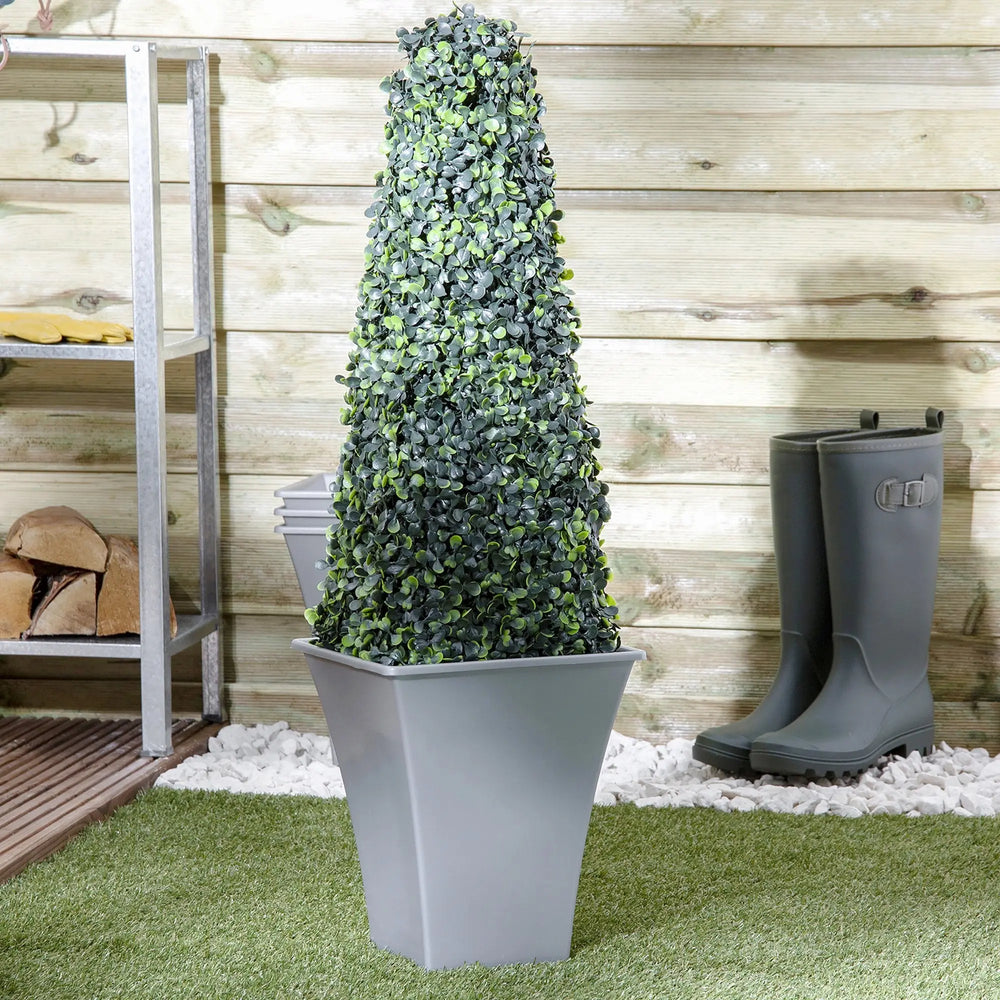 Pack of 2 - Metallica 23cm Square Plant Pot Wham Storage