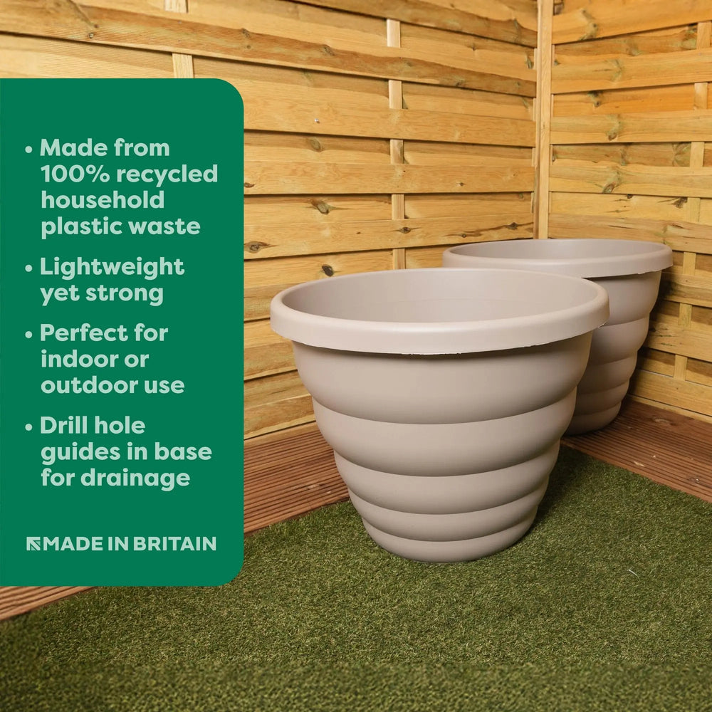 Pack of 2 - Beehive 66cm Round Plant Pot Wham Storage