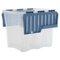 Pack of 2 - 80 Litre Attached Croc Lid Plastic Storage Boxes Wham Storage