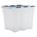 Pack of 2 - 80 Litre Attached Croc Lid Plastic Storage Boxes Wham Storage