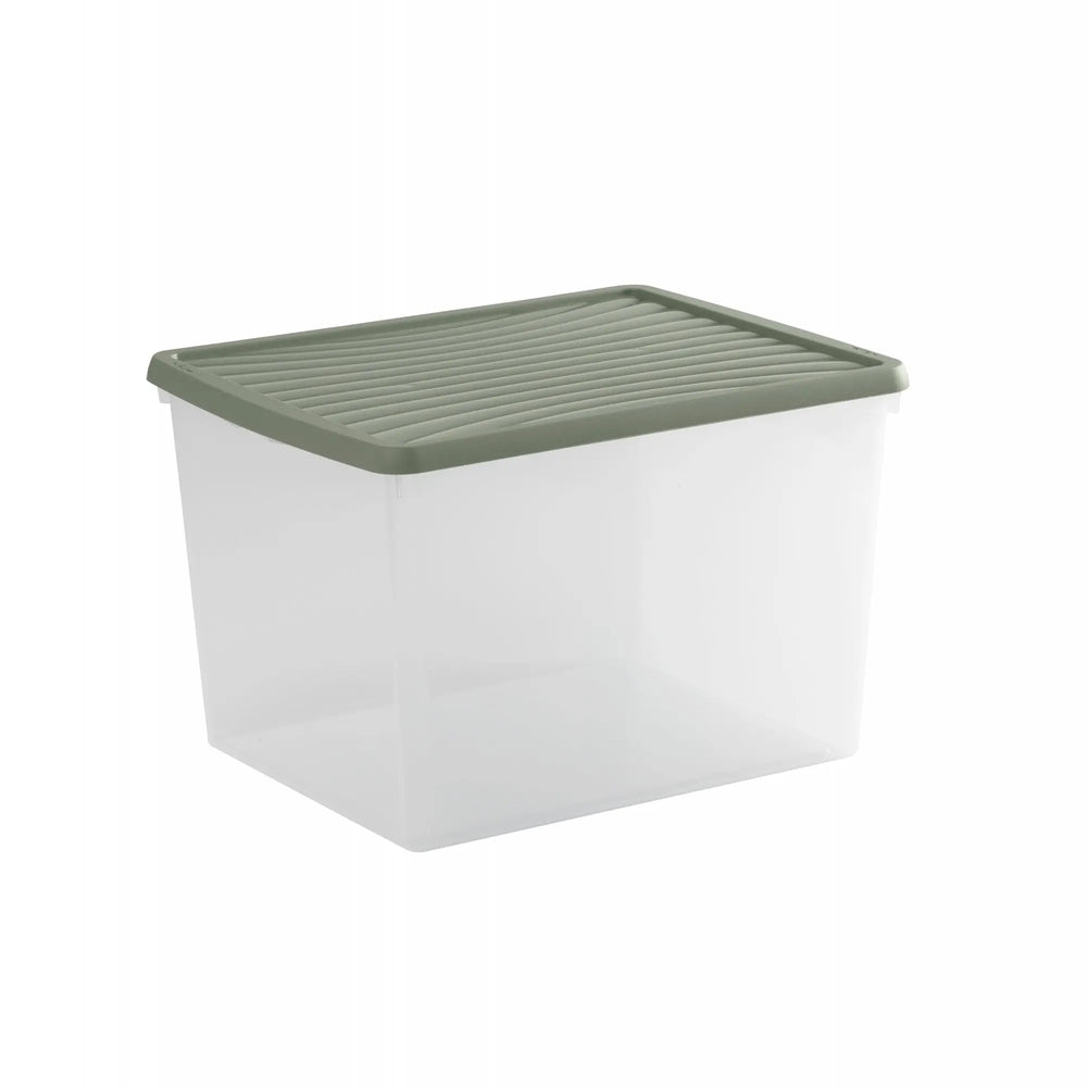 Pack of 3 - 50 Litre A4 Lever Arch Archiving File Clear Storage Boxes with Lids Wham Storage