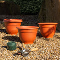 Pack of 4 - Bell Pot 28cm Round Plastic Planter Wham Storage
