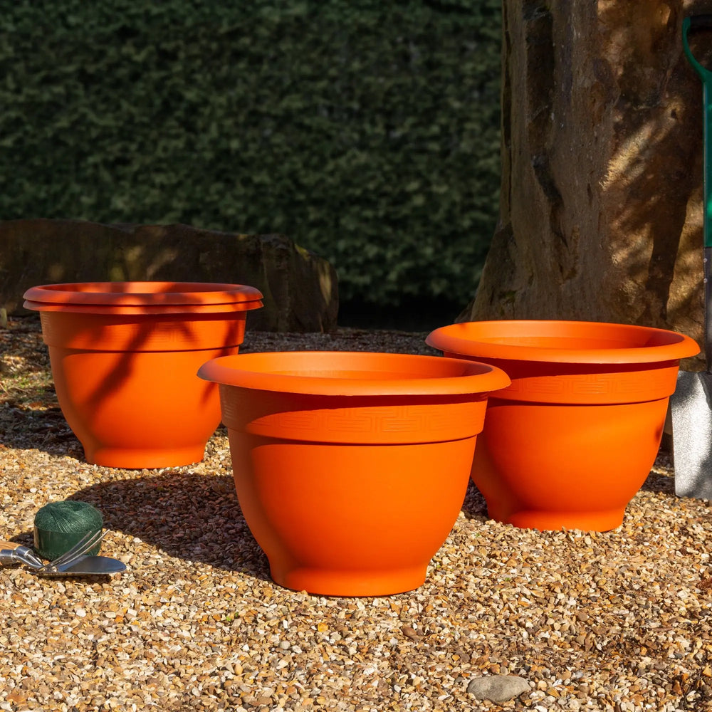 Pack of 2 - Bell Pot 48cm Round Plastic Planter Wham Storage