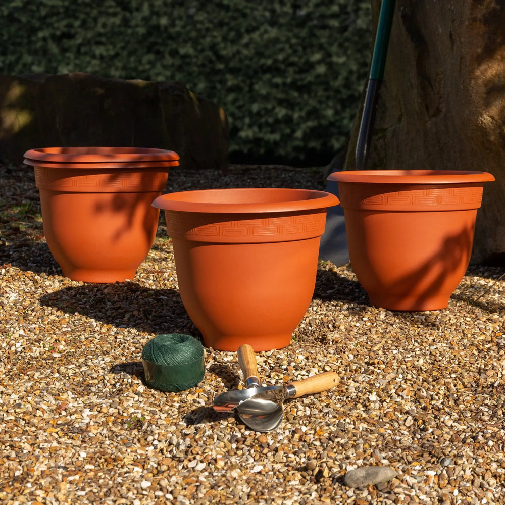 Pack of 2 - Bell Pot 36cm Round Plastic Planter Wham Storage