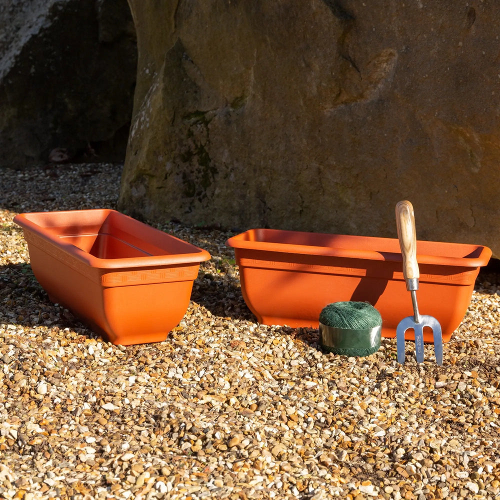 Pack of 2 - Bell Pot 47cm Trough Planter Wham Storage