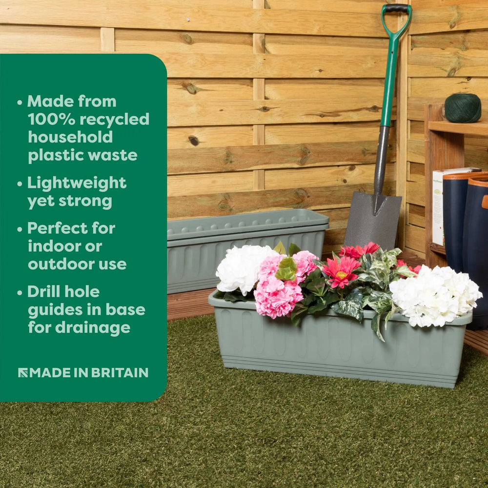 Pack of 2 - Etruscan 60cm Trough Plastic Planters Wham Storage