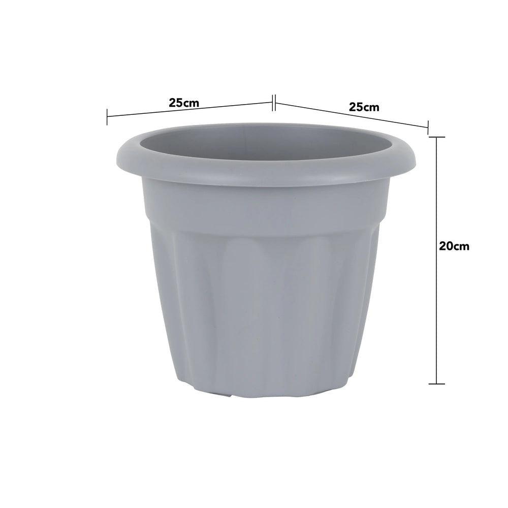 25cm Vista Extra Small Round Plastic Plant Pot Wham Storage