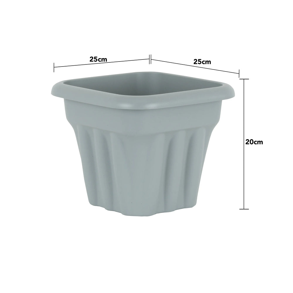 25cm Vista Mini Square Plastic Garden Planter Wham Storage