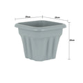 25cm Vista Mini Square Plastic Garden Planter Wham Storage