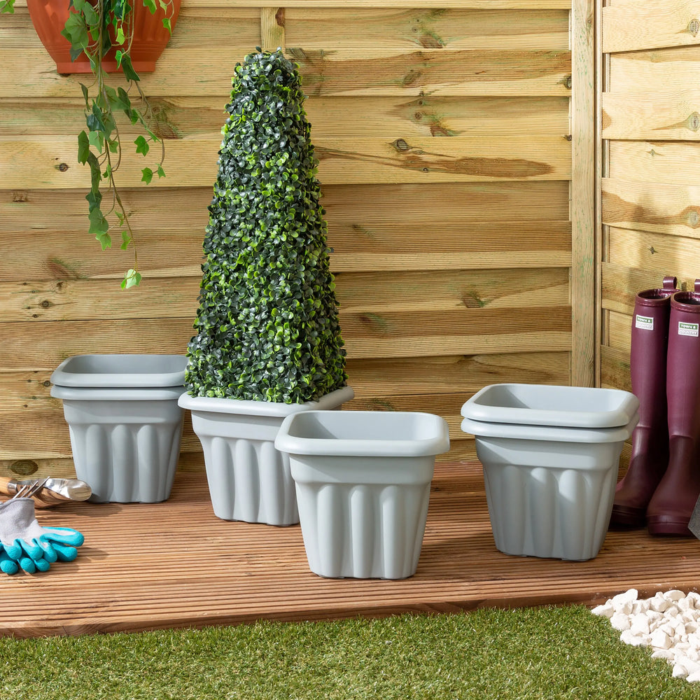 25cm Vista Mini Square Plastic Garden Planter Wham Storage