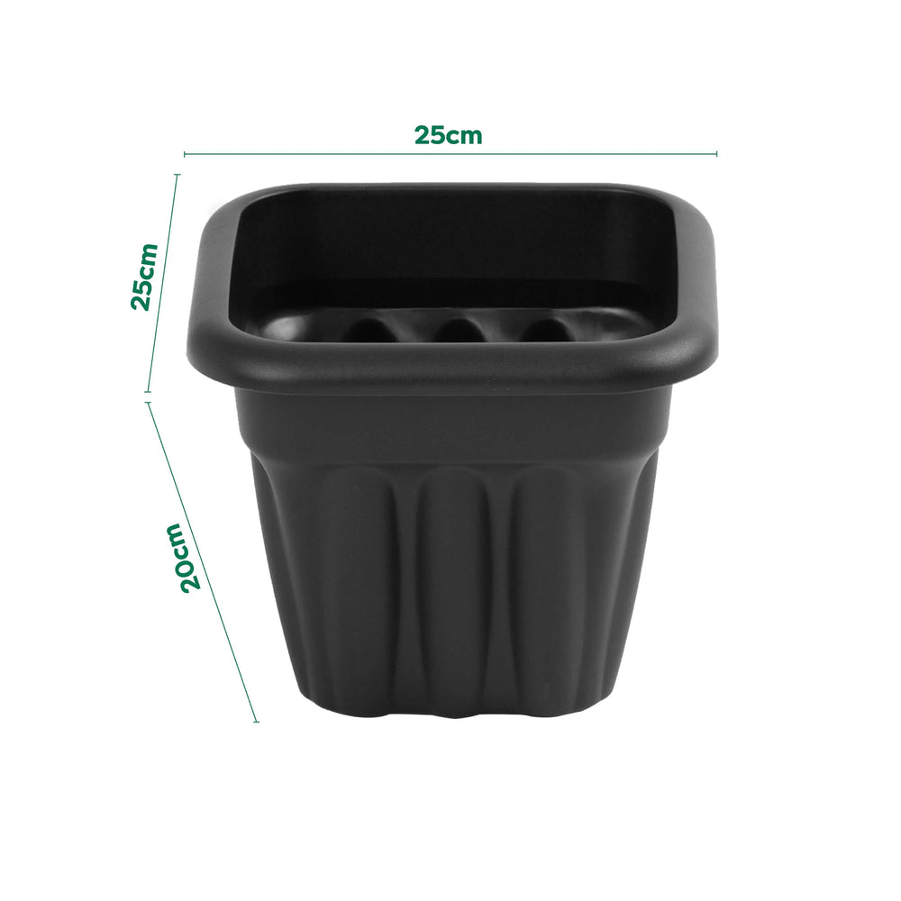 25cm Vista Mini Square Plastic Garden Planter Wham Storage