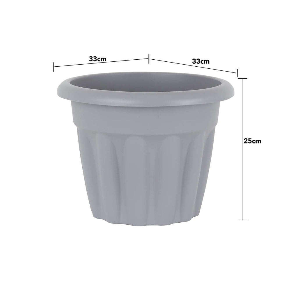 33cm Vista Small Round Plastic Plant Pot Wham Storage