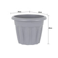 33cm Vista Small Round Plastic Plant Pot Wham Storage