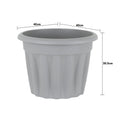 Pack of 2 - 40cm Vista Medium Round Plastic Plant Pot Wham Storage