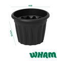Pack of 2 - 40cm Vista Medium Round Plastic Plant Pot Wham Storage