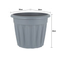 Pack of 2- 50cm Vista Large Round Plastic Plant Pot Wham Storage