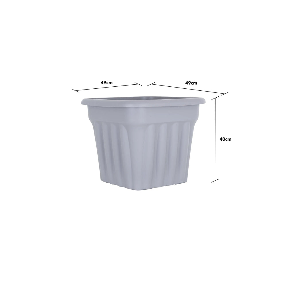 Pack of 2 - 49cm Vista Large Square Plastic Planter Wham Storage