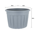 Pack of 2 - 60cm Vista Extra Large Round Plastic Plant Pot Wham Storage