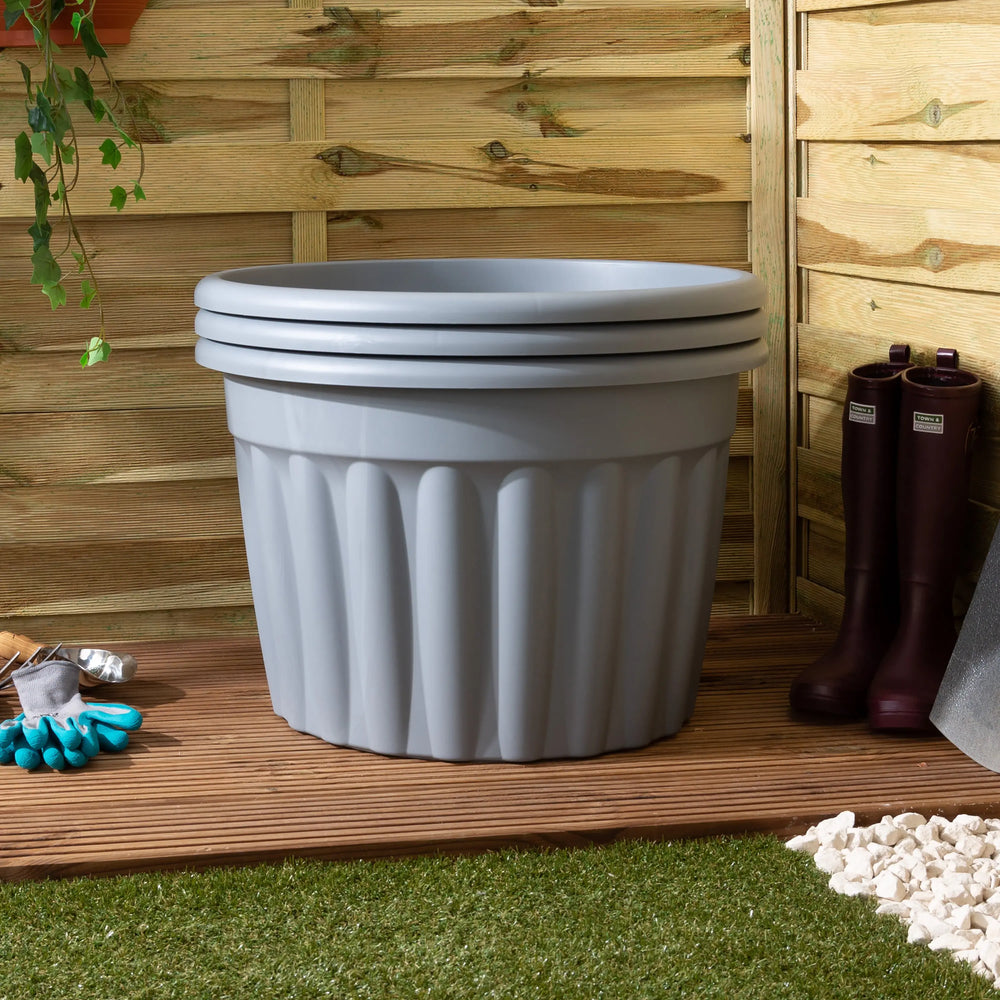 super large plastic plant pots Buy Extra Large Round Garden Plant Pots 60cm – Plastic Box Shop