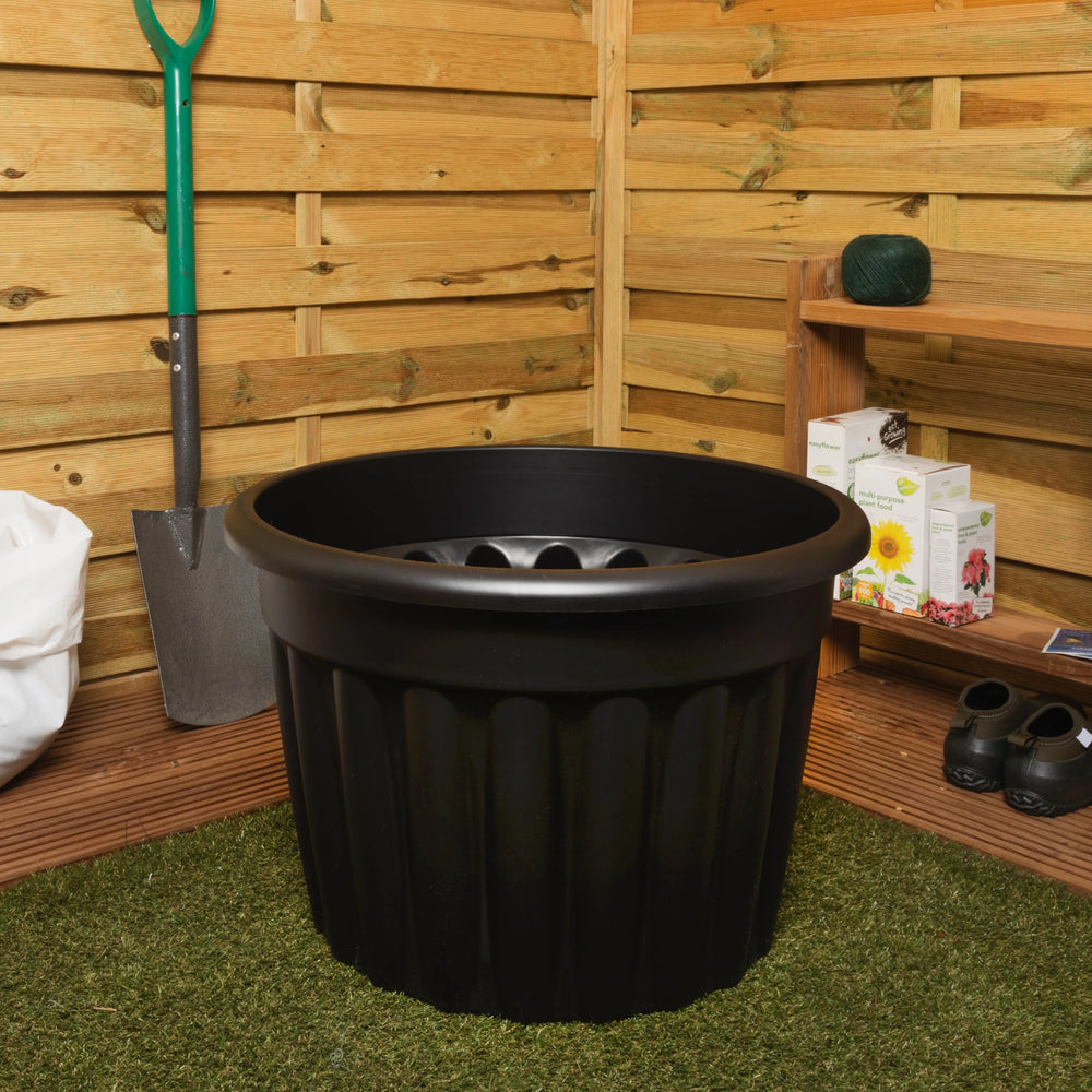 Pack of 2 - 60cm Vista Extra Large Round Plastic Plant Pot Wham Storage