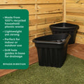 Pack of 2 - Vista 40cm Corner Plastic Planter Wham Storage