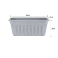 Pack of 2- 60cm Vista Rectangular Plastic Trough Planter Wham Storage
