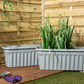 Pack of 2- 80cm Vista Extra Large Long Rectangular Plastic Trough Planter Wham Storage