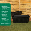 Pack of 2- 80cm Vista Extra Large Long Rectangular Plastic Trough Planter Wham Storage