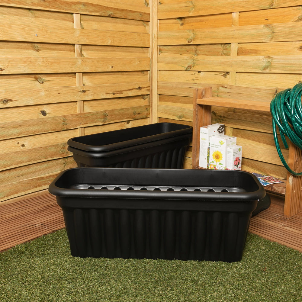 plastic planting troughs Buy Extra Large Long Rectangular Plastic Planter Vista Range – Plastic Box Shop