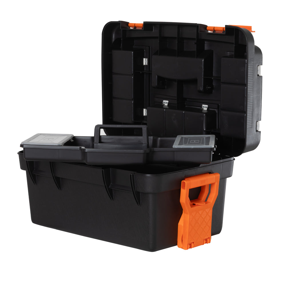 60cm Tool Box with Organisers, Tray, Handle & Wheels