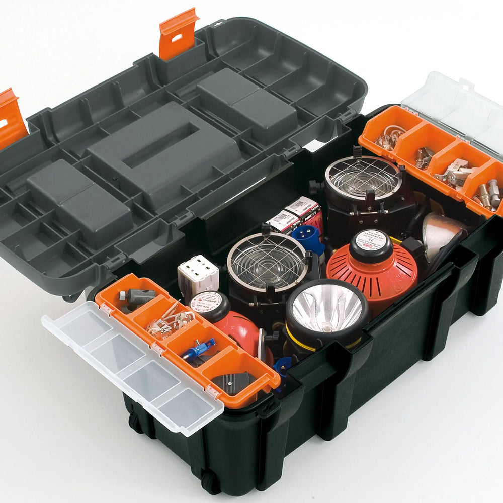 77cm Wheeled Toolbox Cart with Organisers & Tray Wham