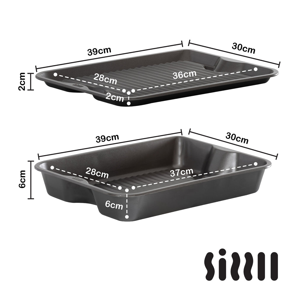 Sizzll Non-Stick Tray & Roasting Tin Bundle Plastic Box Shop