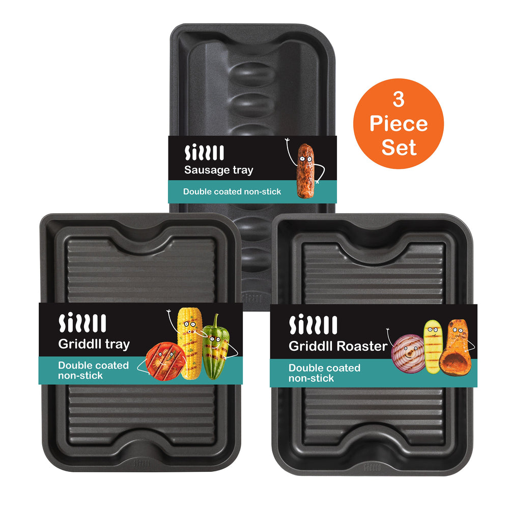 Sizzll Non-Stick Range 3 Piece Bundle Plastic Box Shop