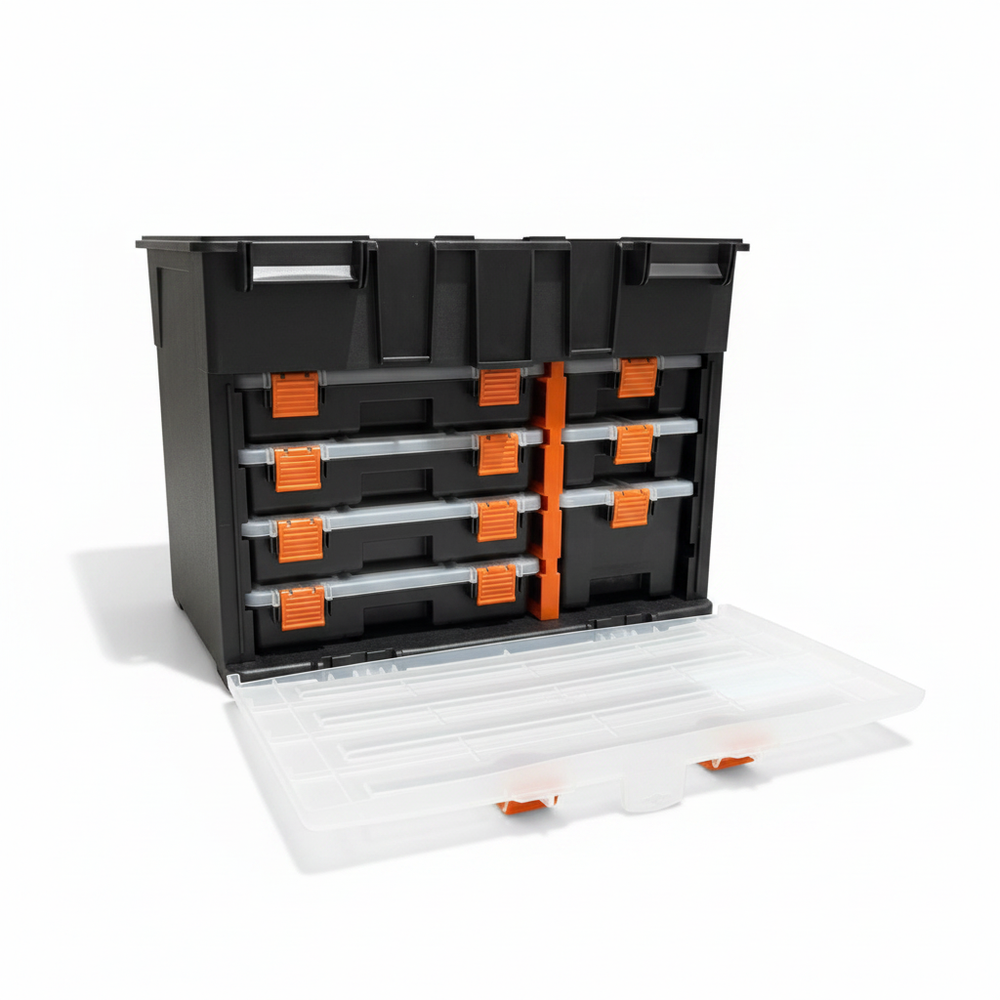 52.5cm Tool Box with 7 Organisers and Storage