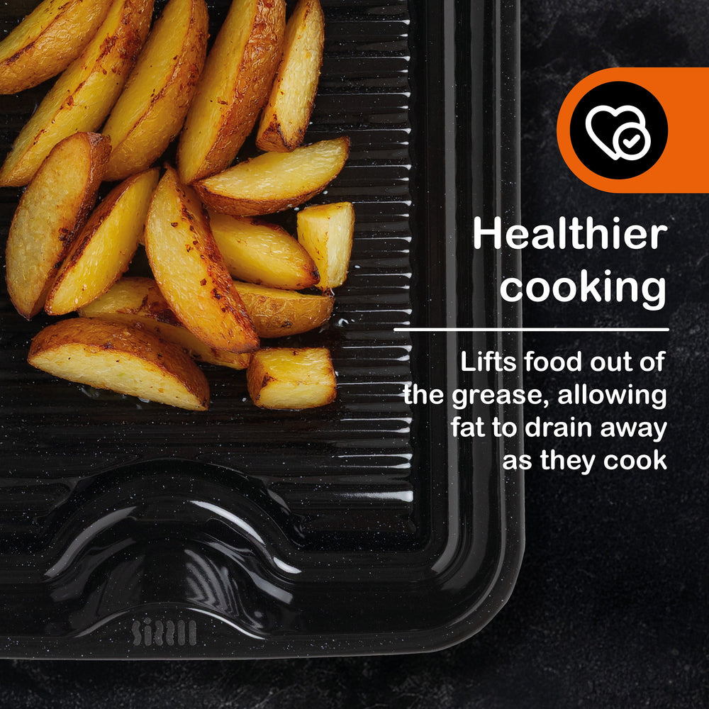 Sizzll Griddll 39cm Enamel Roasting Tin Sizzll