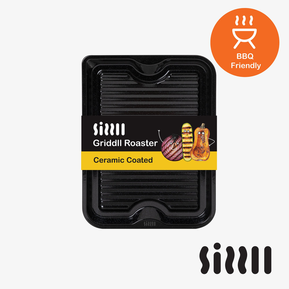Sizzll Griddll 39cm Enamel Roasting Tin Sizzll