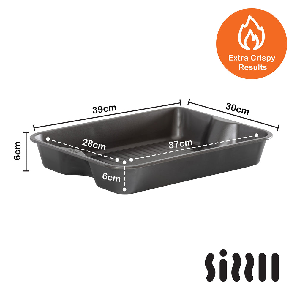 Sizzll Griddll 39cm Non-Stick Roasting Tin Sizzll