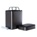 50L titanium stainless-steel touchless sensor bin with double-opening wing lid