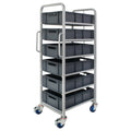 Euro Container Trolley with Braked Castors and 6 Trays