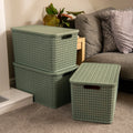 Large Urban Store Plastic Storage Basket with Lid Strata