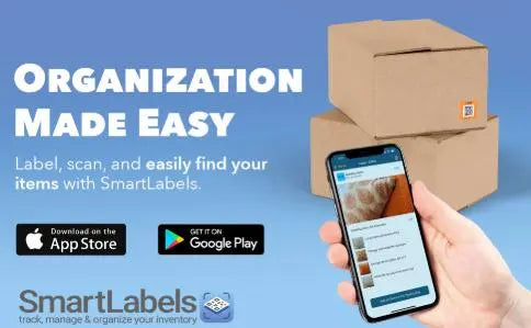 QR Smart Labels -  48 Storage Box Stickers QR Smart Labels