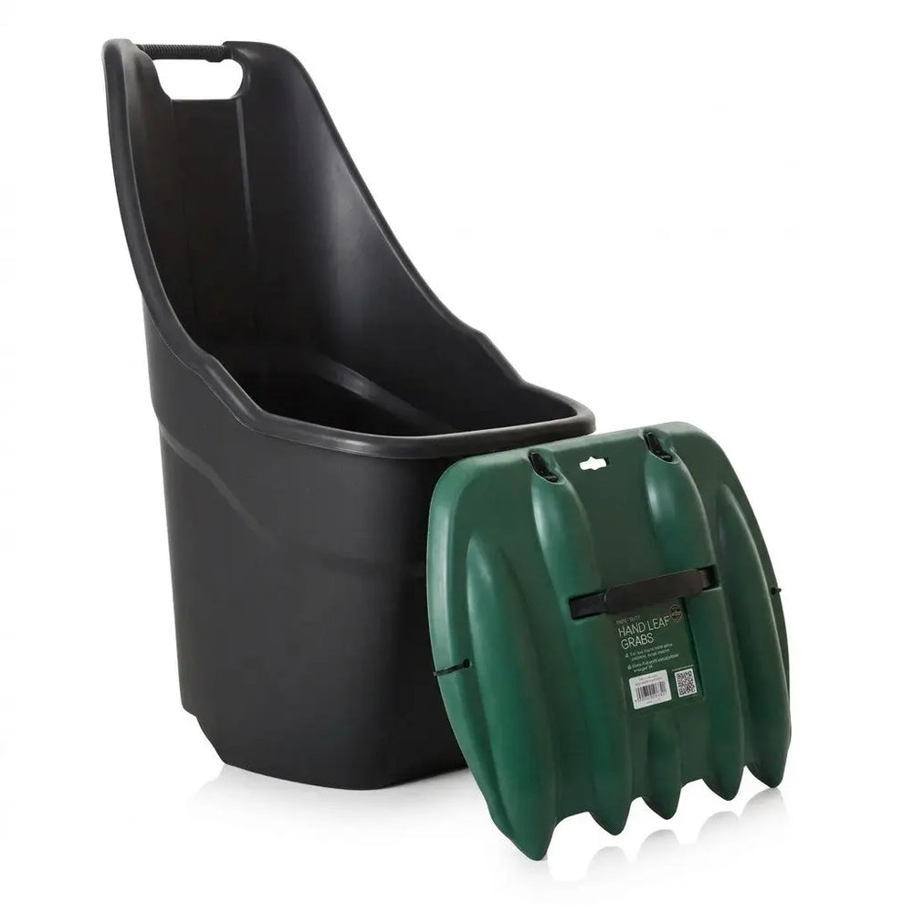 Garden Rolling Cart and Leaf Grabber Set