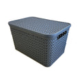 Large Urban Store Plastic Storage Basket with Lid Strata