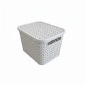 Medium Urban Store Plastic Storage Basket with Lid Strata