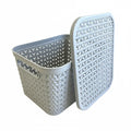 Medium Urban Store Plastic Storage Basket with Lid Strata