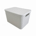 Large Urban Store Plastic Storage Basket with Lid Strata